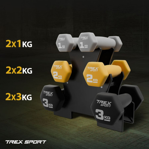 Гантель  TREX Sport TX-V120VS с подставкой 12 кг - фото №6